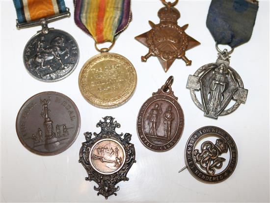 WWI trio & related shooting medals